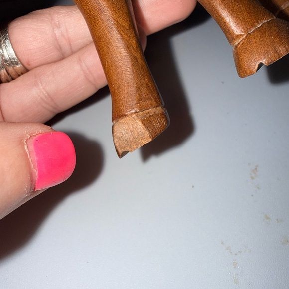 Hand Carved Warthog Wild Boar Pig Vintage Wood Figurine Carving Kenya Razorbacks - Picture 10 of 12